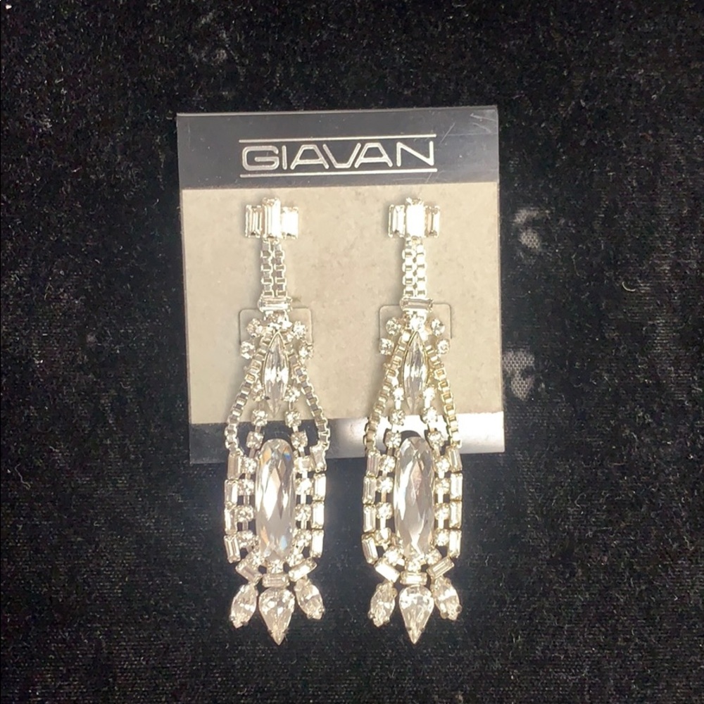 Geometric crystal earrings